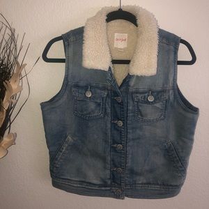 sherpa jean vest